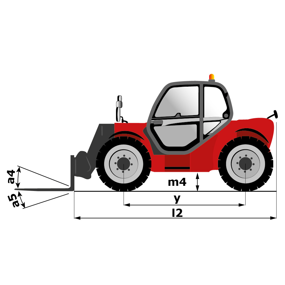 Scale drawing (side view) : Manitou ...